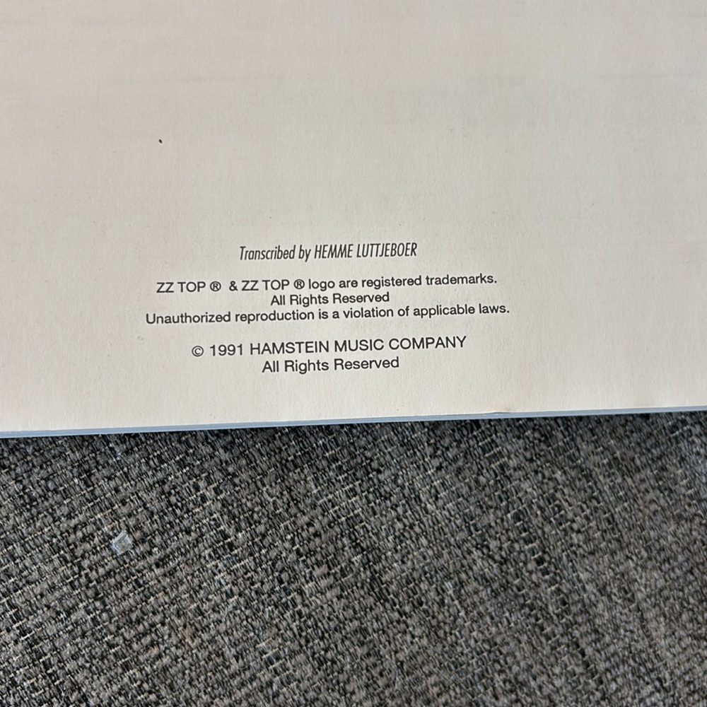 ZZ TOP VOLUME 1 GUITAR TAB  COMPLETE SOLOS CLASSIC VOCAL TUSH LOVE AFFAIR & MORE - Picture 4 of 6